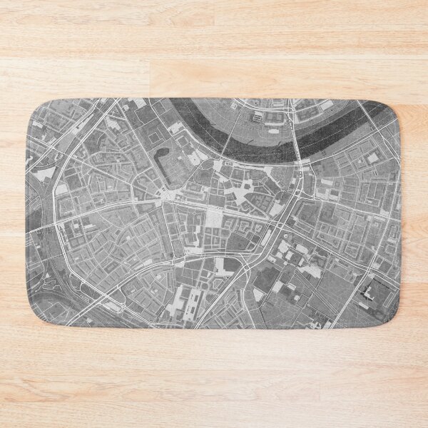 Item preview, Map of Dresden downtown (Germany) in gray vintage style designed and sold by blursbyai.