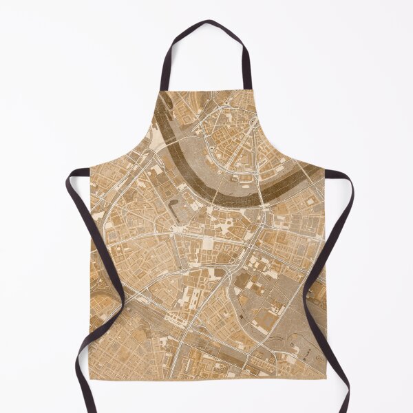 Item preview, Map of Dresden downtown (Germany) in sepia vintage style designed and sold by blursbyai.