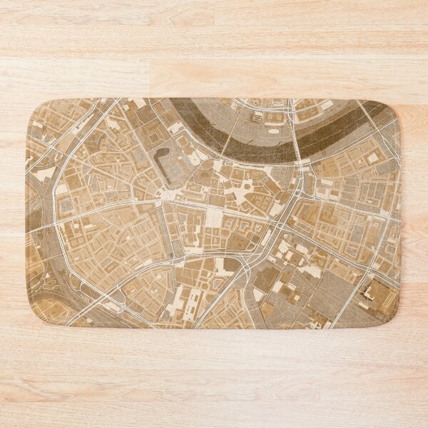 Item preview, Map of Dresden downtown (Germany) in sepia vintage style designed and sold by blursbyai.