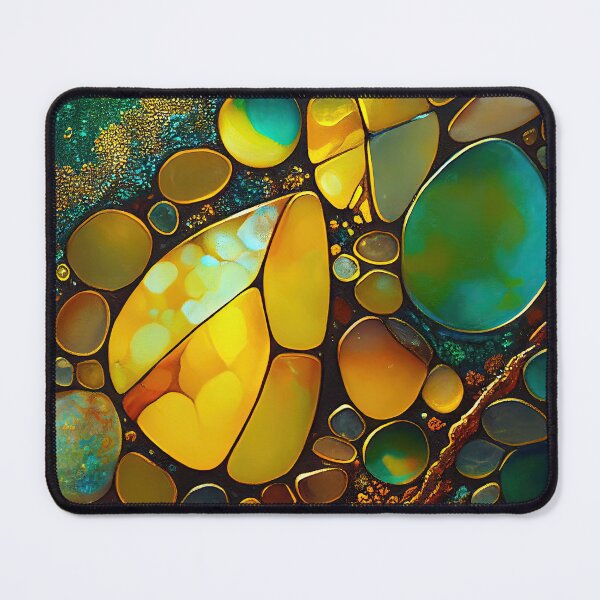 Item preview, Pointillism seaglass golden streams abstract designed and sold by Piotrek0001.