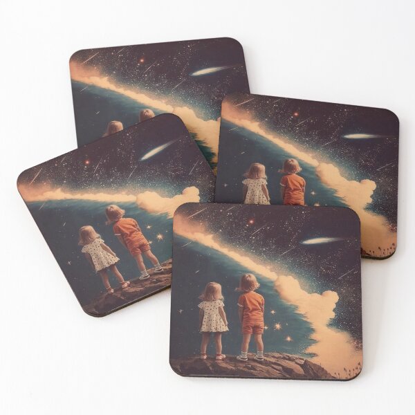 Item preview, Kids on Surrealist Planets, Vintage designed and sold by Synthetic-Dream.
