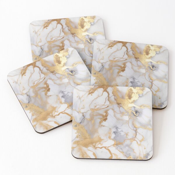 Item preview, White and gold marble pattern designed and sold by ajo-rb.