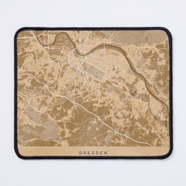 Item preview, Map of Dresden (Germany) in sepia vintage style designed and sold by blursbyai.