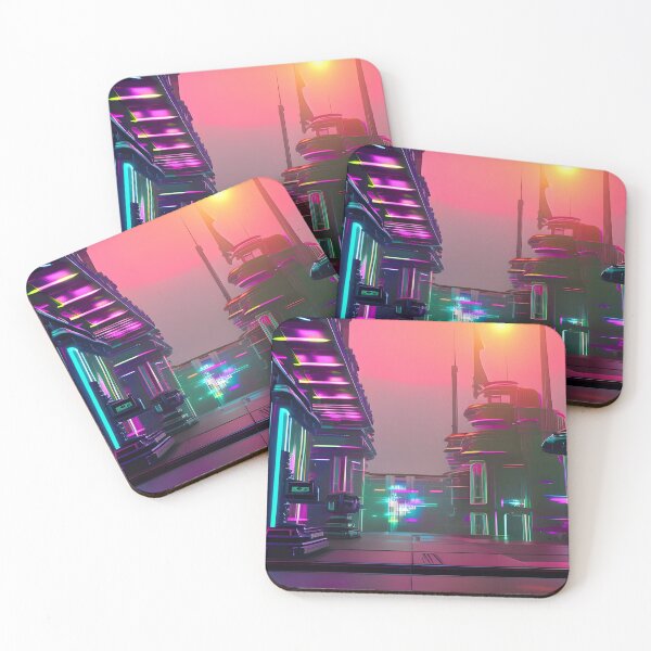 Item preview, Empty Cyber City Under Setting Sun designed and sold by Ink Art Design.
