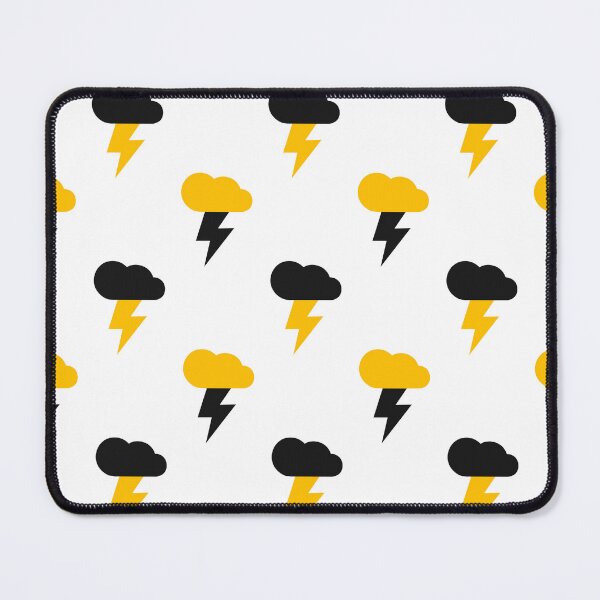 Item preview, Yellow and Black Thunderclouds pattern designed and sold by jezkemp.