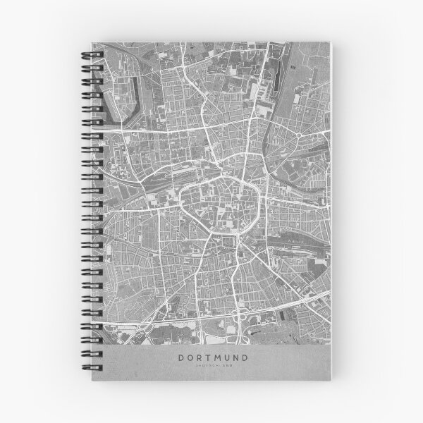 Item preview, Map of Dortmund (Germany) in gray vintage style designed and sold by blursbyai.