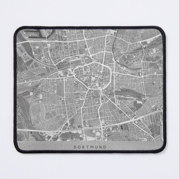 Item preview, Map of Dortmund (Germany) in gray vintage style designed and sold by blursbyai.