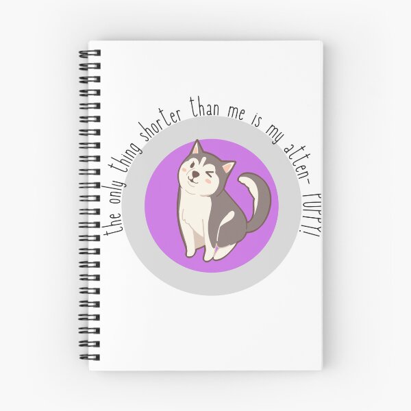 Item preview, The only thing shorter than me is my attention span - purple puppy designed and sold by jechaiyells.