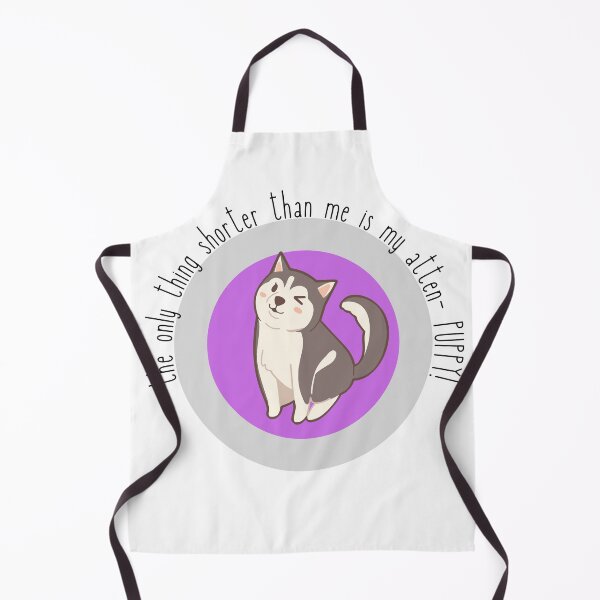Item preview, The only thing shorter than me is my attention span - purple puppy designed and sold by jechaiyells.