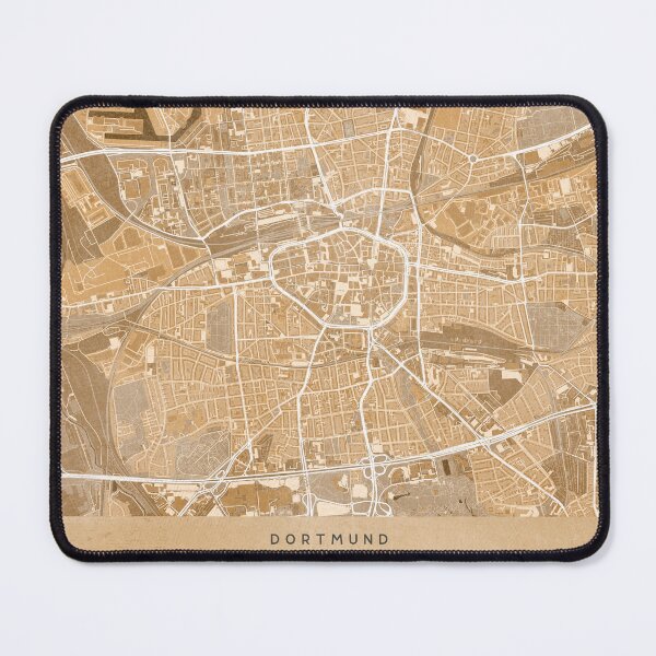 Item preview, Map of Dortmund (Germany) in sepia vintage style designed and sold by blursbyai.