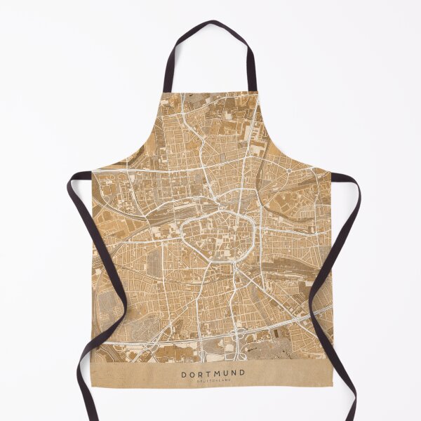 Item preview, Map of Dortmund (Germany) in sepia vintage style designed and sold by blursbyai.