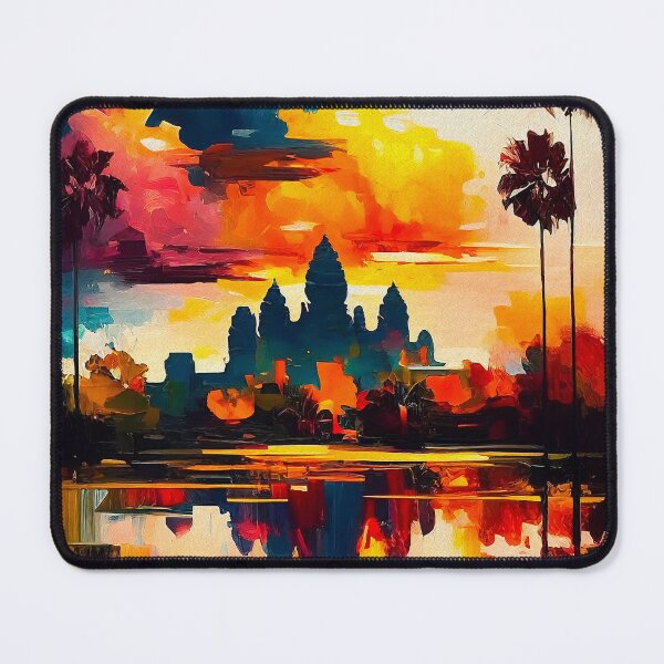 Artikelvorschau, Siem Reap Cambodia Landscape | Palette Knife Oil Digital Painting entworfen und verkauft von VividViews.