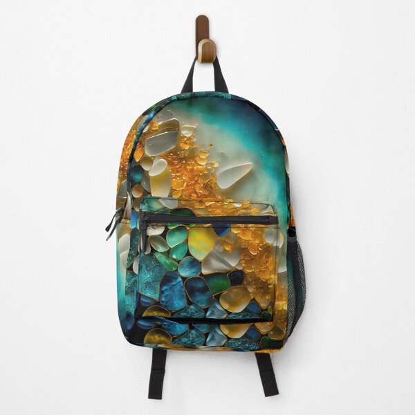 Item preview, Pointillism seaglass golden streams abstract designed and sold by Piotrek0001.