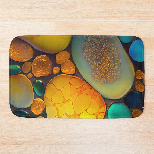 Item preview, Pointillism seaglass golden streams abstract designed and sold by Piotrek0001.