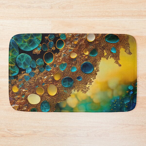 Item preview, Pointillism seaglass golden streams abstract designed and sold by Piotrek0001.