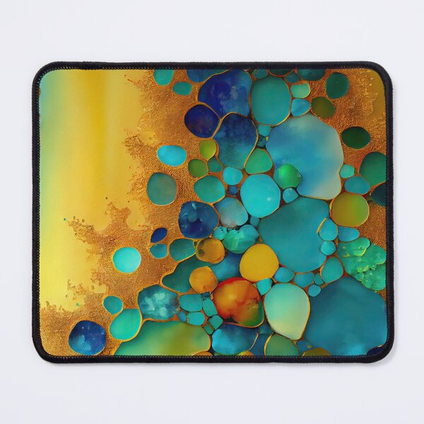 Item preview, Pointillism seaglass golden streams abstract designed and sold by Piotrek0001.