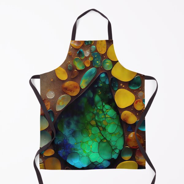 Item preview, Pointillism seaglass golden streams abstract designed and sold by Piotrek0001.
