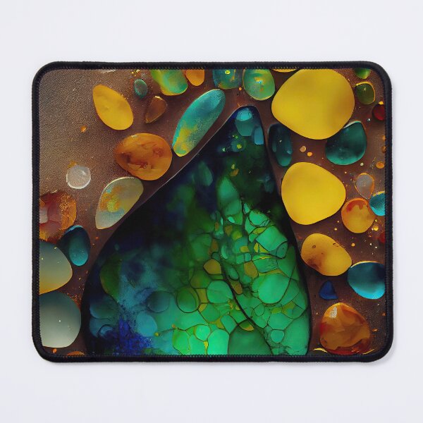 Item preview, Pointillism seaglass golden streams abstract designed and sold by Piotrek0001.