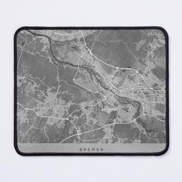Item preview, Map of Bremen (Germany) in gray vintage style designed and sold by blursbyai.