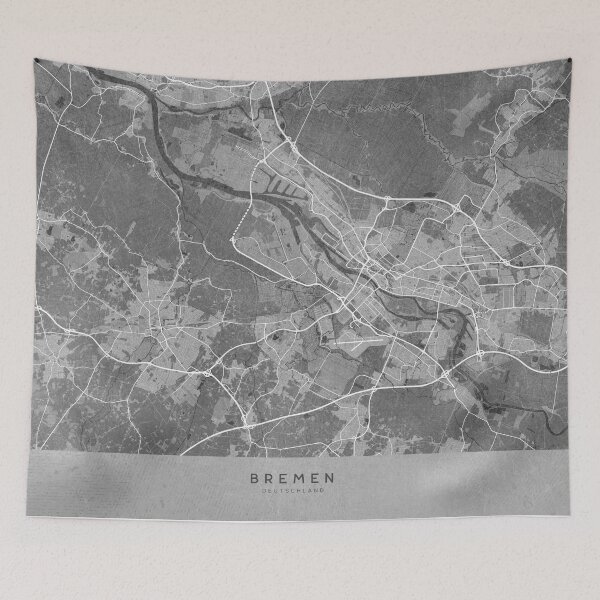 Artikelvorschau, Map of Bremen (Germany) in gray vintage style entworfen und verkauft von blursbyai.