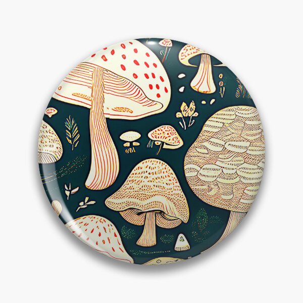 Item preview, whimsical mushroom pattern  designed and sold by mrtom414.