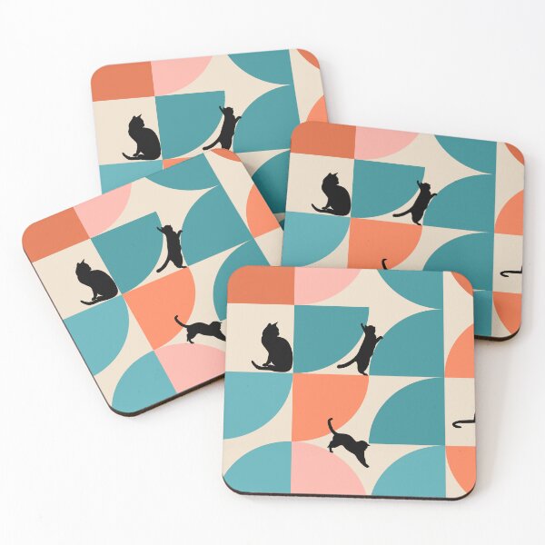 Item preview, Cat With Geometric Art Beige  designed and sold by katzteeshop.