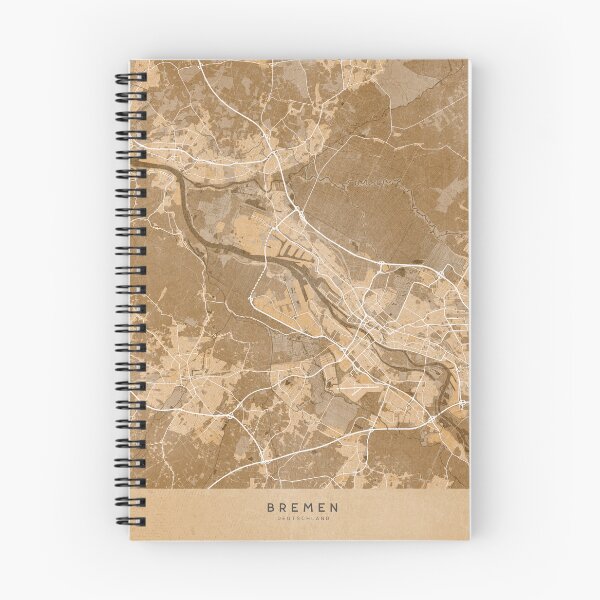 Item preview, Map of Bremen (Germany) in sepia vintage style designed and sold by blursbyai.