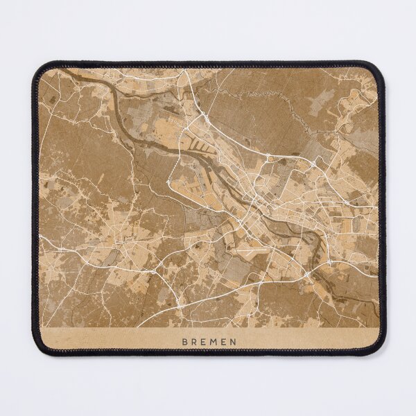 Item preview, Map of Bremen (Germany) in sepia vintage style designed and sold by blursbyai.