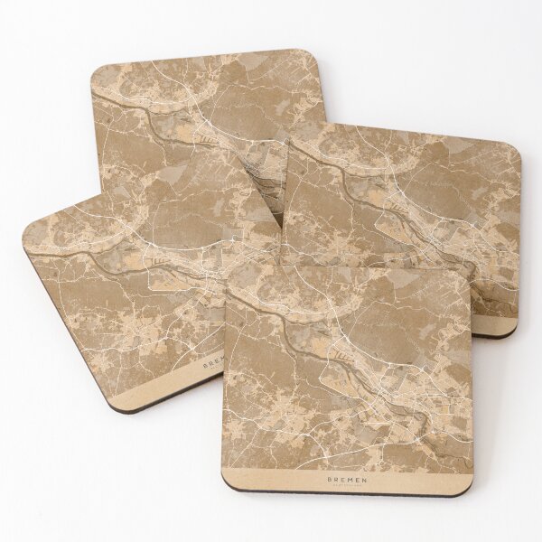 Item preview, Map of Bremen (Germany) in sepia vintage style designed and sold by blursbyai.