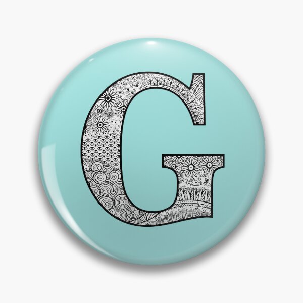 Item preview, G - Initial, monogram. From hand drawn Zentangle doodle design designed and sold by Sideofthehill.