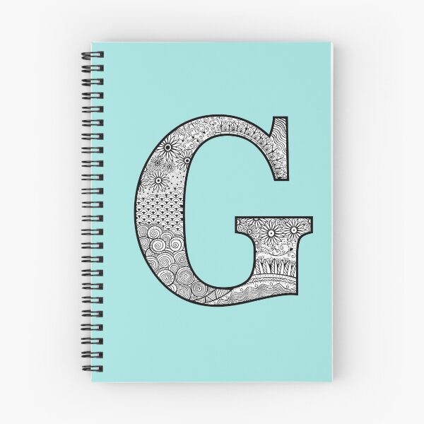 Item preview, G - Initial, monogram. From hand drawn Zentangle doodle design designed and sold by Sideofthehill.