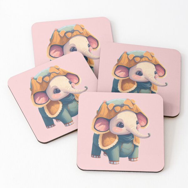 Item preview, Cute Winter Elephant Character in Studio Ghibli Style | 3D Vector Art designed and sold by MediaPOX.