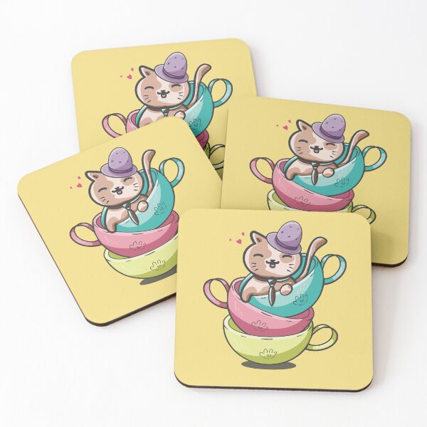 Item preview, Cut Cat Tea Time designed and sold by Xatutik.art.
