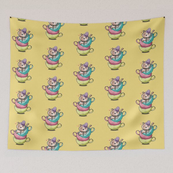 Item preview, Cut Cat Tea Time designed and sold by Xatutik.art.