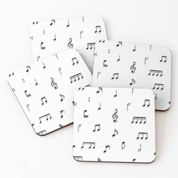 Item preview, Black & White Musical Notes Symbol Pattern designed and sold by idovedesign.