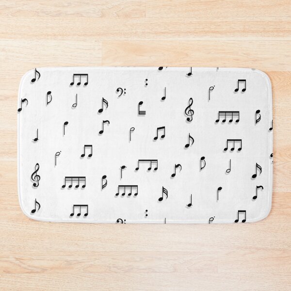 Item preview, Black & White Musical Notes Symbol Pattern designed and sold by idovedesign.
