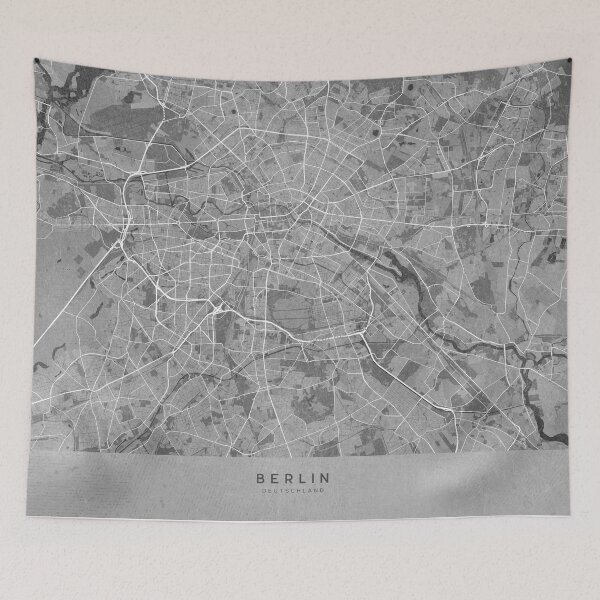 Item preview, Map of Berlin (Germany) in gray vintage style designed and sold by blursbyai.