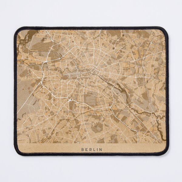 Item preview, Map of Berlin (Germany) in sepia vintage style designed and sold by blursbyai.