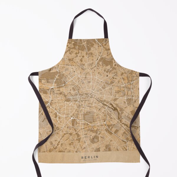 Item preview, Map of Berlin (Germany) in sepia vintage style designed and sold by blursbyai.