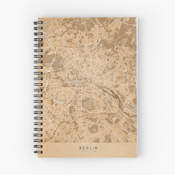 Item preview, Map of Berlin (Germany) in sepia vintage style designed and sold by blursbyai.