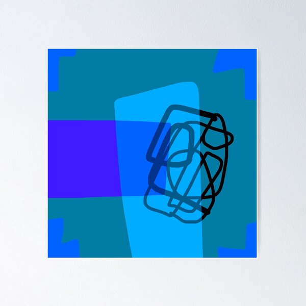 Abstract in Blue Poster