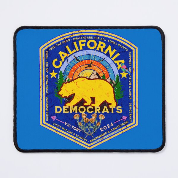 Artikelvorschau, PMD00865 Progressive Movement Designs California Democrat Pride Design zeigt, dass Sie progressive politische Ziele für Demokraten Independents und Bernie Sanders Anhänger unterstützen Gold Mohn Grizzlybär entworfen und verkauft von ProgressiveLeft.