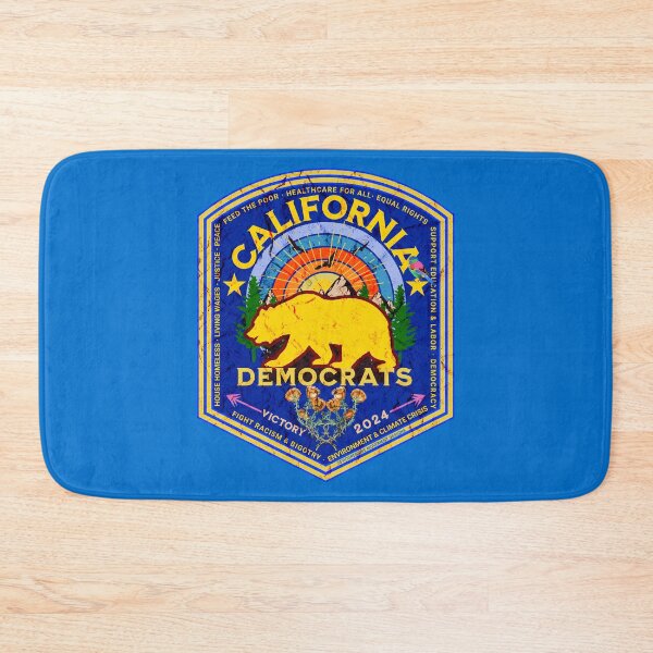 Artikelvorschau, PMD00865 Progressive Movement Designs California Democrat Pride Design zeigt, dass Sie progressive politische Ziele für Demokraten Independents und Bernie Sanders Anhänger unterstützen Gold Mohn Grizzlybär entworfen und verkauft von ProgressiveLeft.