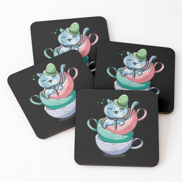 Item preview, Cut Cat Tea Time designed and sold by Xatutik.art.