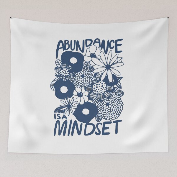 Item preview, Abundance is a Mindset Typography Design for Positive Vibes designed and sold by AbundanceSeed.