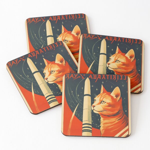 Item preview, Cat Space Program Propaganda Artwork #1 designed and sold by ArcStormDesigns.