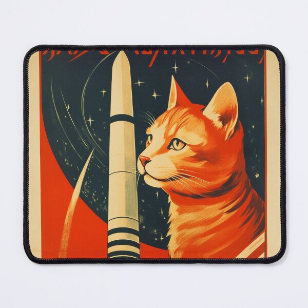 Item preview, Cat Space Program Propaganda Artwork #1 designed and sold by ArcStormDesigns.