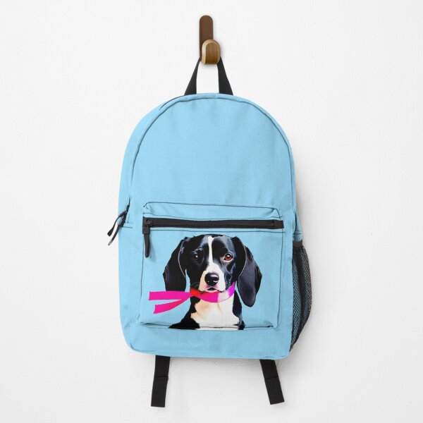 Item preview, Dog wearing a pink ribbon for breast cancer support and women's health overall designed and sold by Lady-Frost.