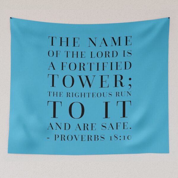 Item preview, Proverbs 18:10 Bible Quote designed and sold by quarantine81.