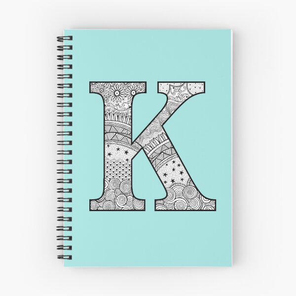 Artikelvorschau, K - Initiale, Monogramm. Aus handgezeichnetem Zentangle-Doodle-Design entworfen und verkauft von Sideofthehill.